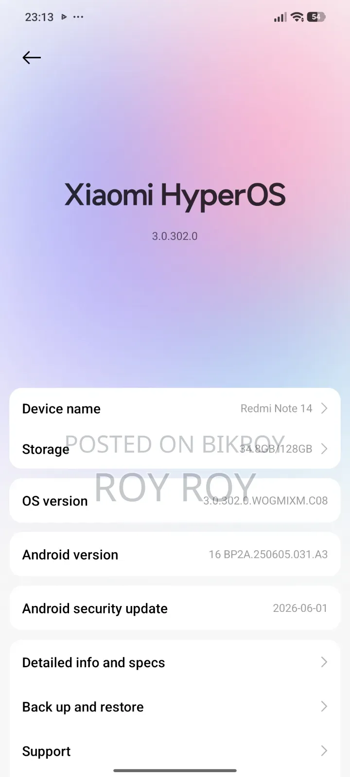 Xiaomi Redmi Note 14 4G 128 GB Black