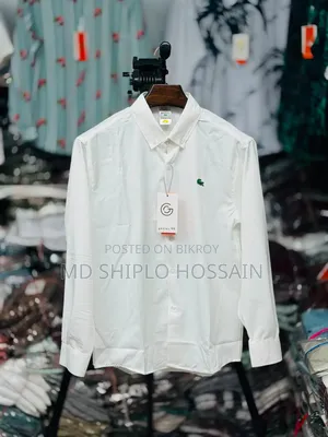 ক্লাসিক হোয়াইট ফরমাল ক্যাজুয়াল বাটন-ডাউন শার্ট