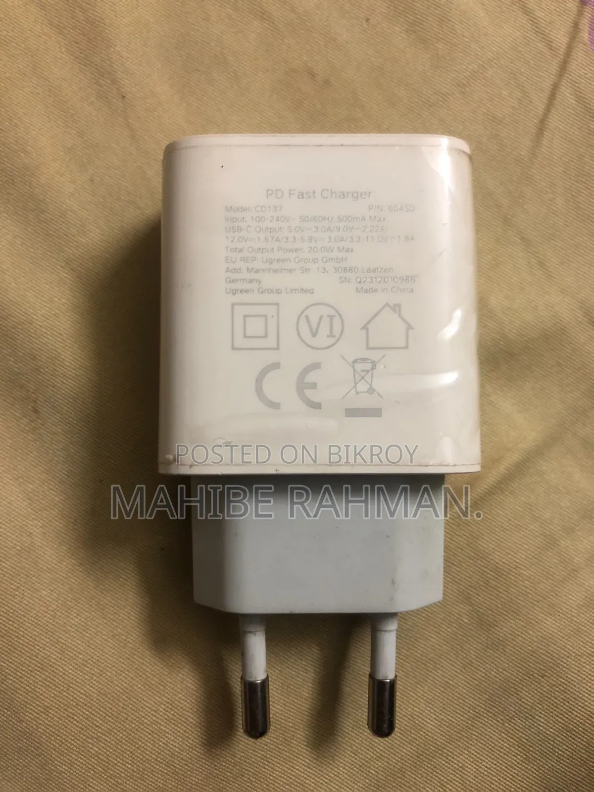 Ugreen Cd137 20w Pd Fast Charger (Eu Plug)