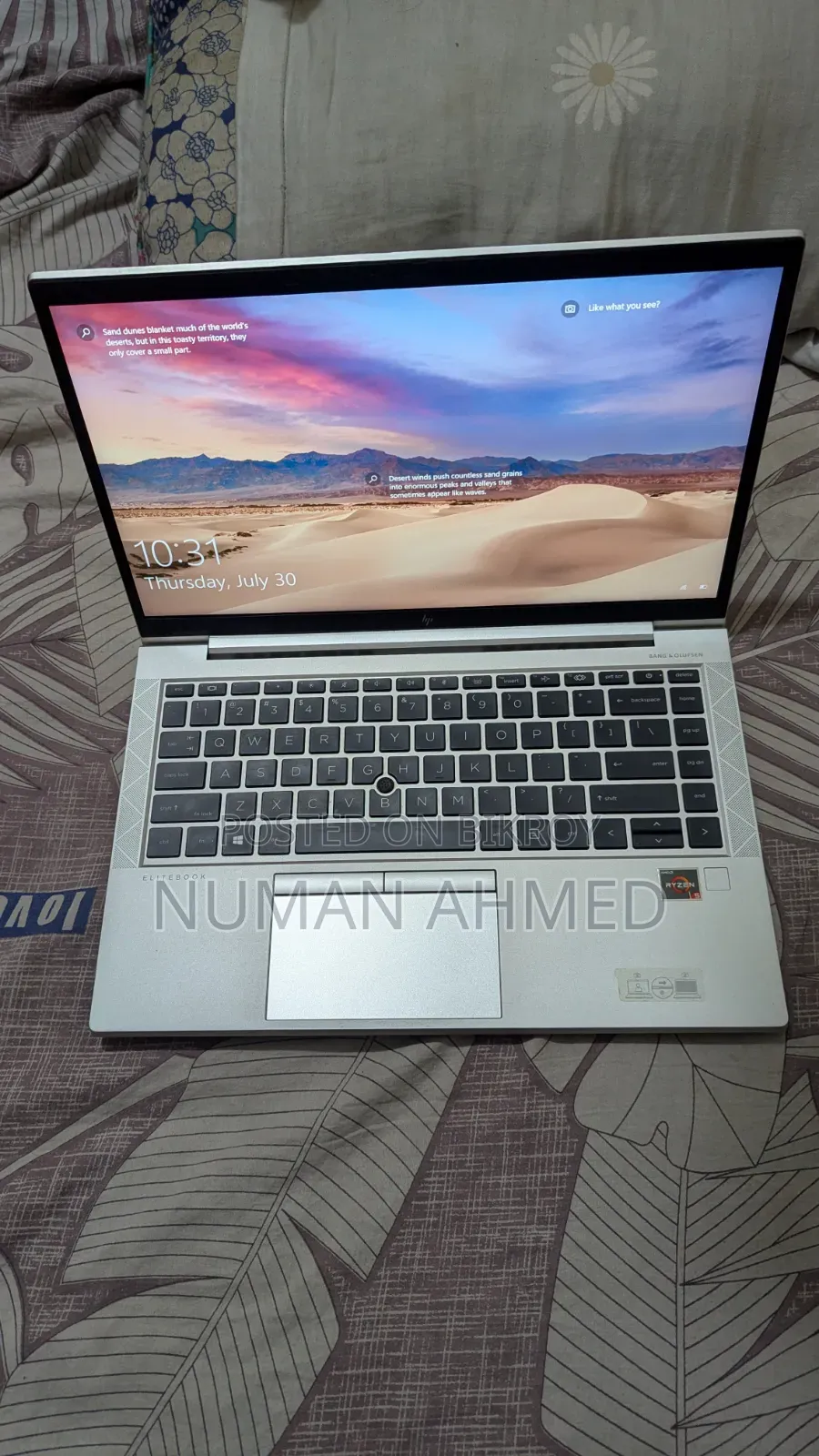 Laptop HP EliteBook 845 G7 16GB AMD Ryzen 5 SSD 512GB