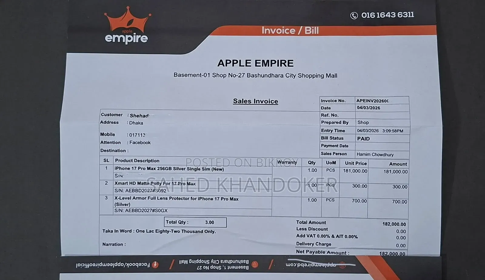 Apple iPhone 17 Pro Max 256 GB Silver