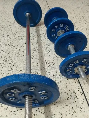 Dumbbell / Barbell Set 20 KG Cast 100% Fresh Dumbbell and Barbell Home Gym