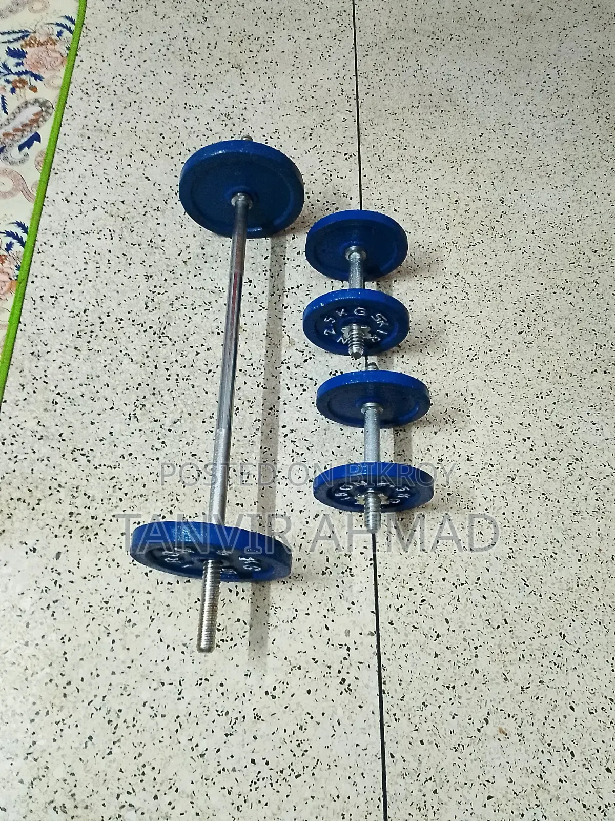 Dumbbell / Barbell Set 20 KG Cast 100% Fresh Dumbbell and Barbell Home Gym