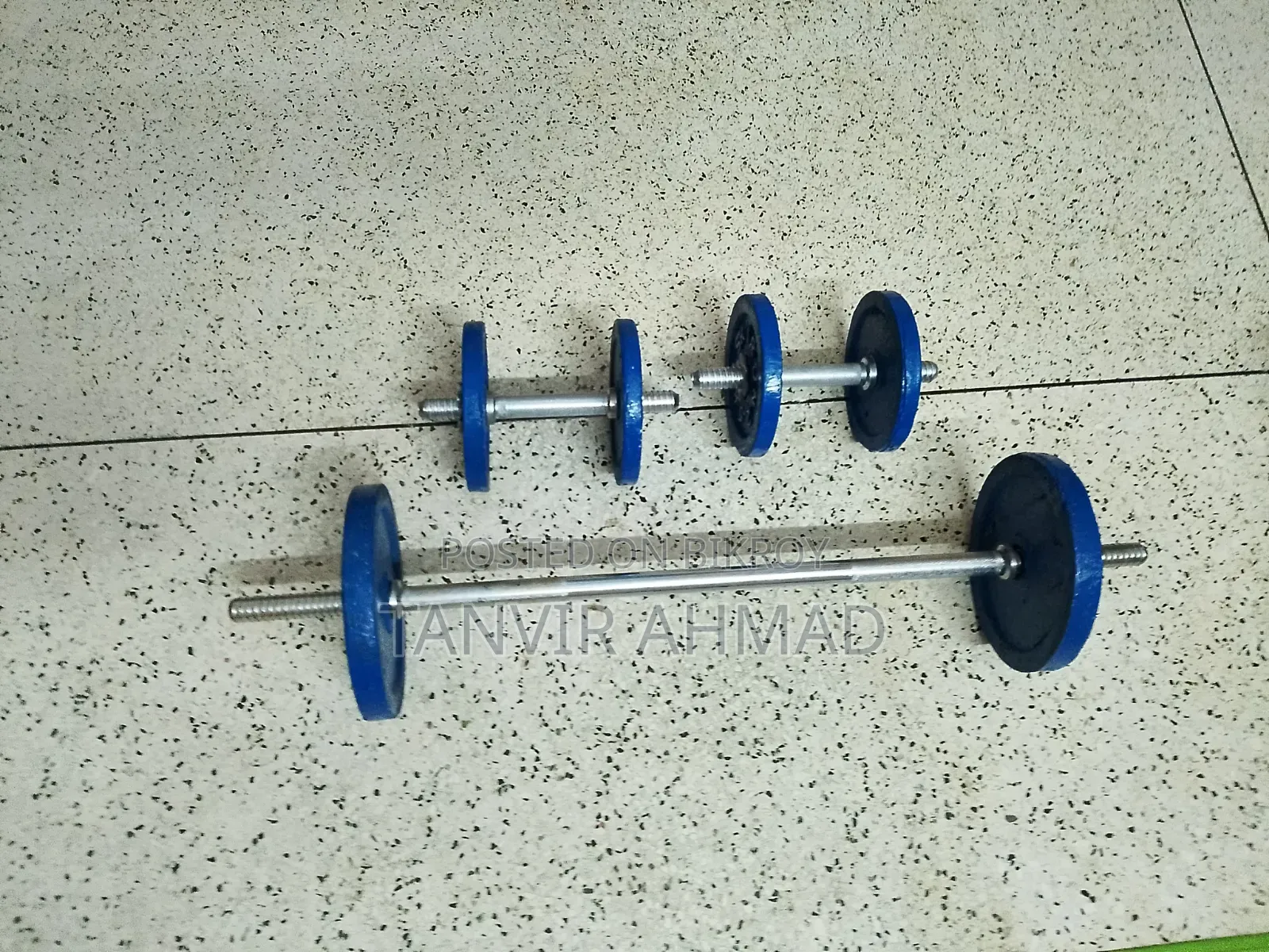 Dumbbell / Barbell Set 20 KG Cast 100% Fresh Dumbbell and Barbell Home Gym