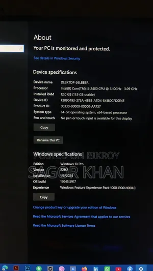 Desktop Computer 12GB Intel Core I5 HDD 512GB