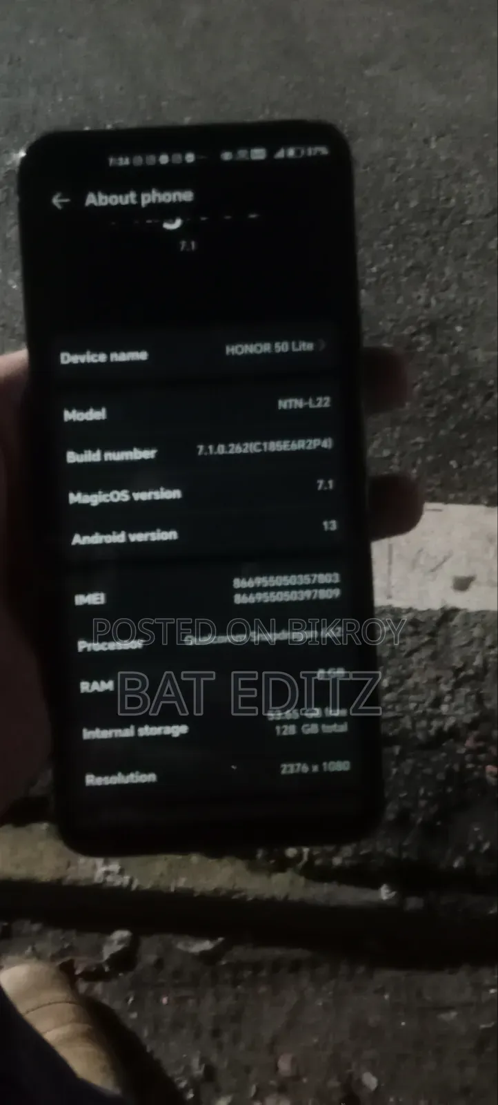 Honor 50 Lite 128 GB Blue