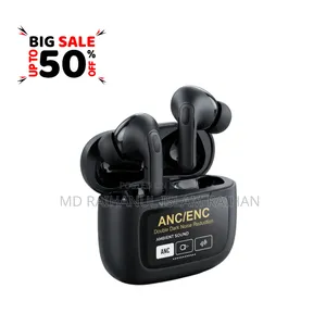 A9 Pro Smart Touch Screen Wireless Airbuds – Active Noise Cancellation