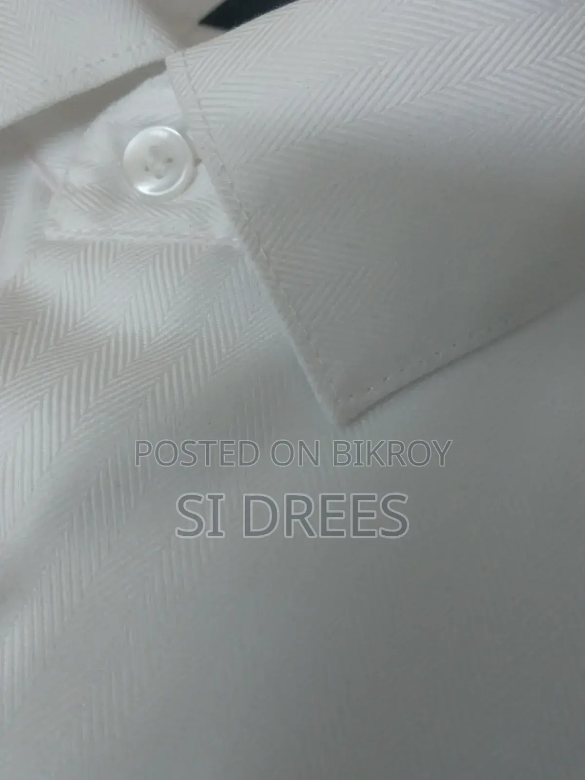 Royal White Herringbone 100% Cotton Shirt [sid136]