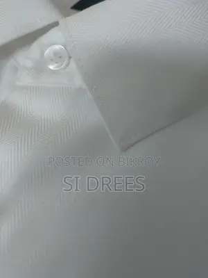 Royal White Herringbone 100% Cotton Shirt [sid136]