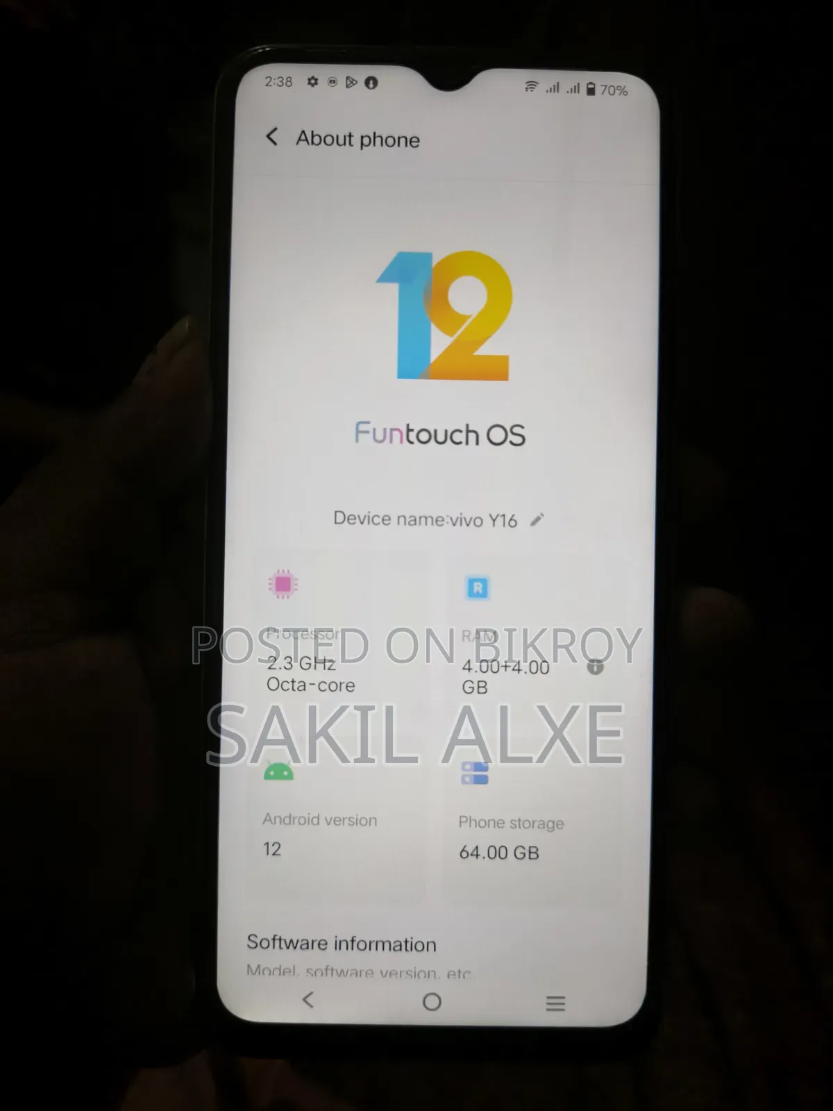 New Vivo Y16 64 GB Gold