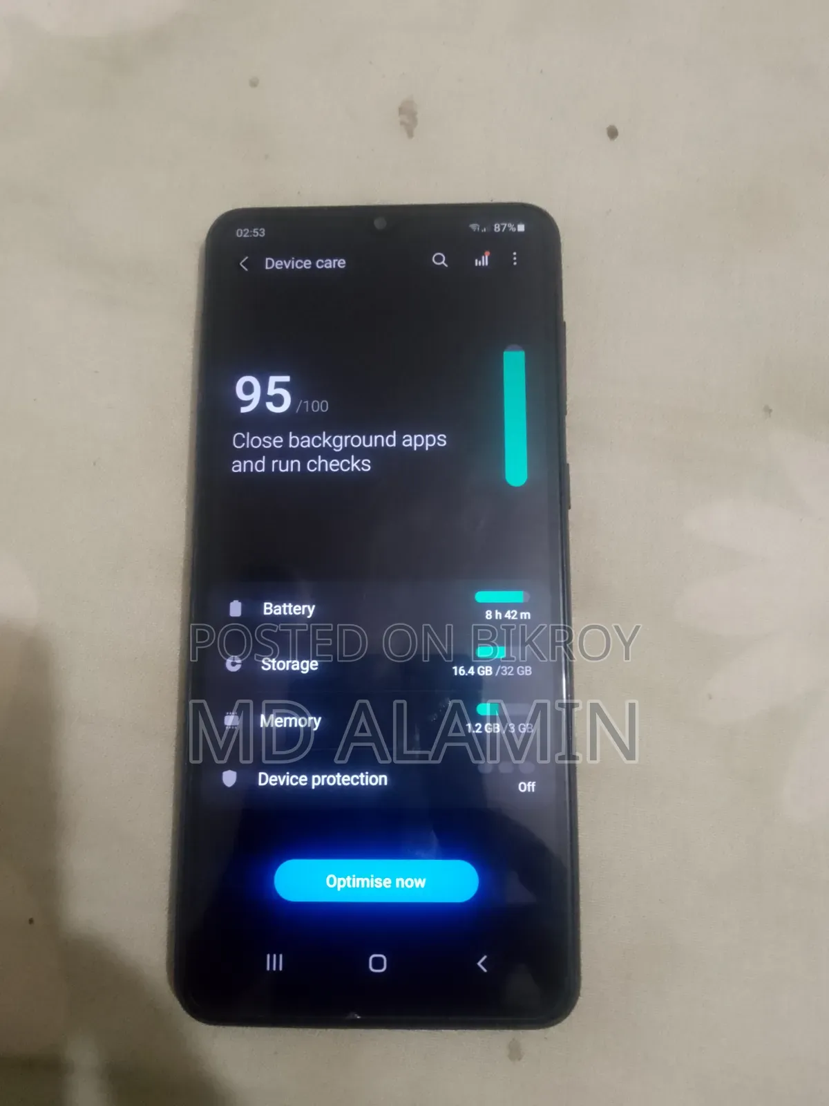 স্যামসাং গ্যালাক্সি এ০২ ৩২ জিবি কালো