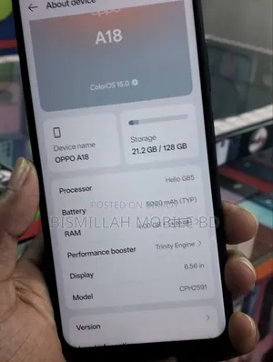 Oppo A18 128 GB Black