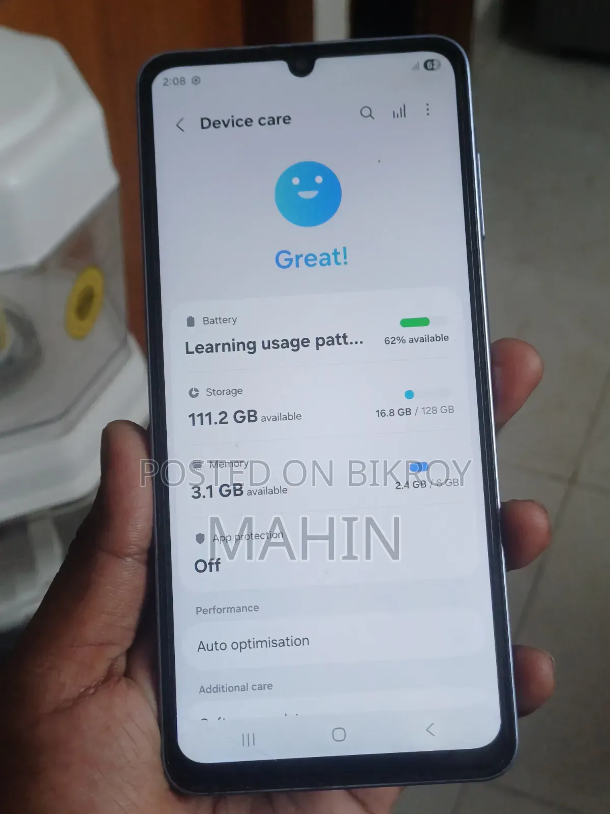 স্যামসাং গ্যালাক্সি এ০৭ ৪জি ১২৮ জিবি পার্পল