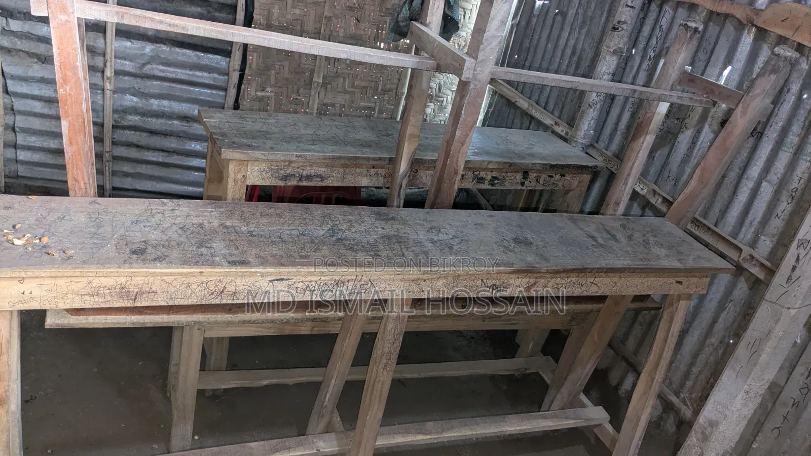 6 Pairs of 5-Foot Benches Available for Sale
