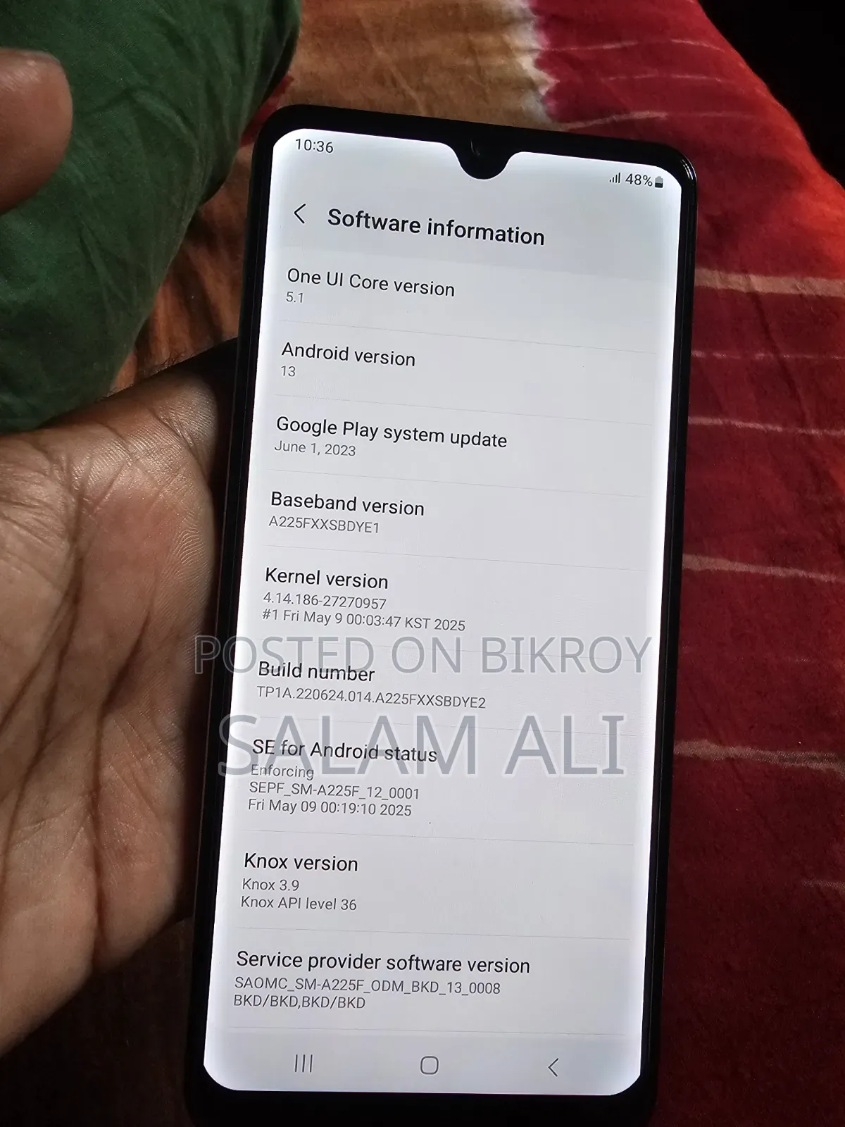 স্যামসাং গ্যালাক্সি এ২২ ১২৮ জিবি বেগুনি