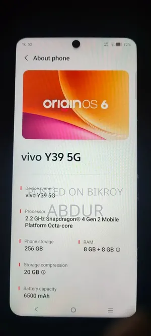 Vivo Y39 256 GB
