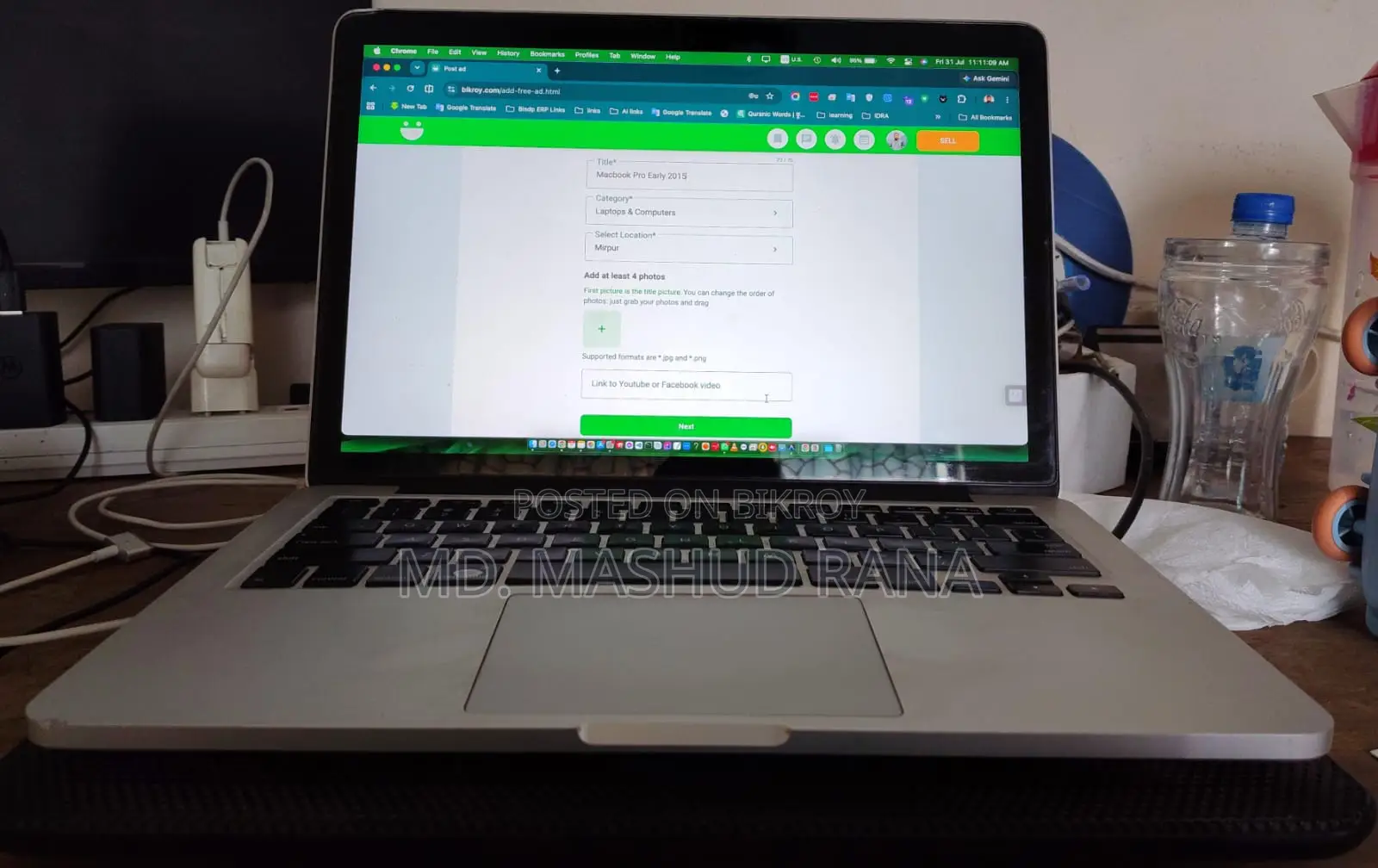 Laptop Apple MacBook Pro 2015 8GB Intel Core i5 SSD 128GB