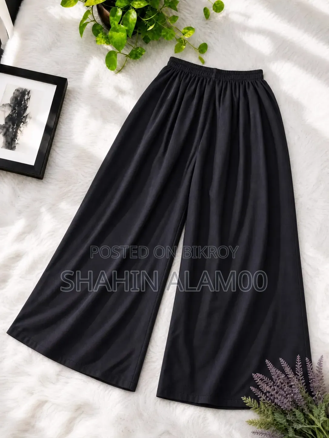 Solid Color Linen Palazzo