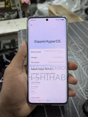 শাওমি রেডমি নোট ১৪ প্রো+ ২৫৬ জিবি হোয়াইট