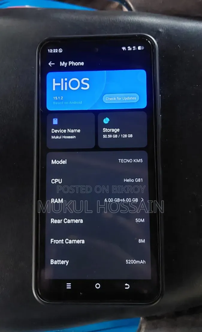 টেকনো স্পার্ক ৪০ ১২৮ জিবি কালো