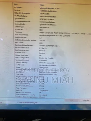 Desktop Computer 8GB Intel Core I5 SSD 256GB