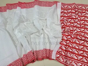 পূজার জন্য শাড়ি লাল পাইল এর