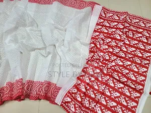 পূজার জন্য শাড়ি লাল পাইল এর