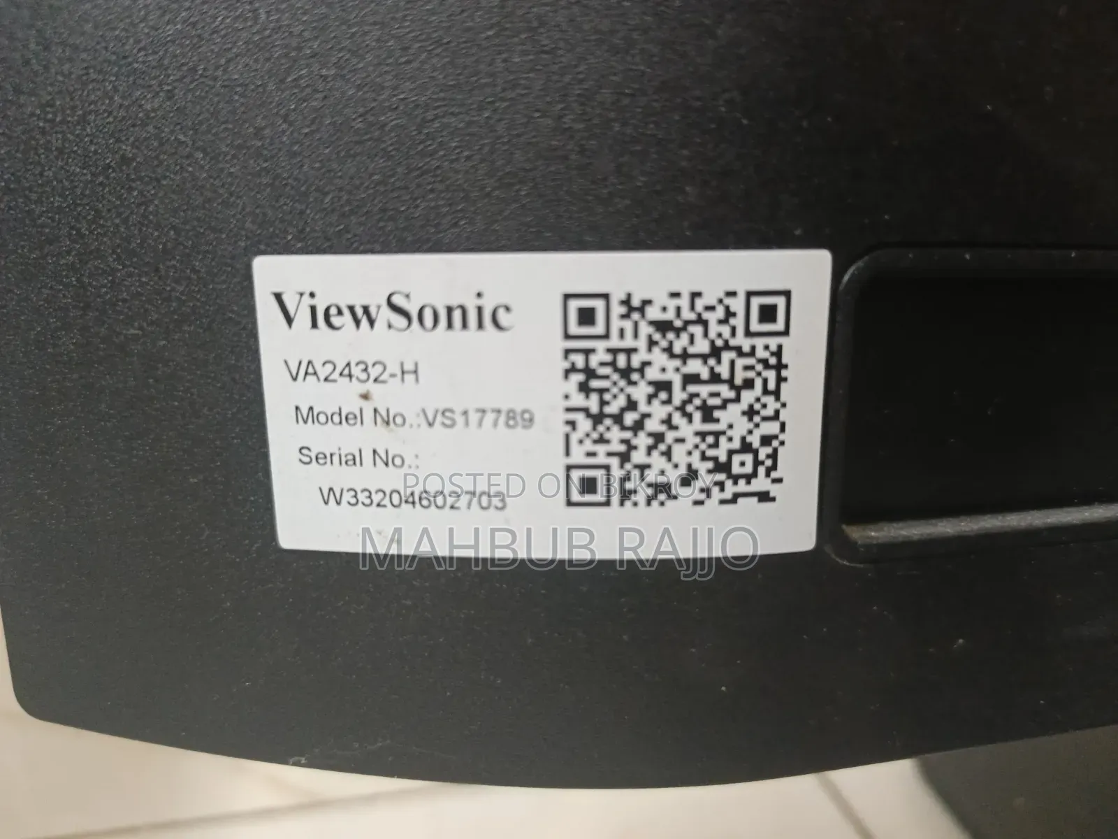 Monitor ViewSonic VA2432-H 75HZ 24 Inch Monitor
