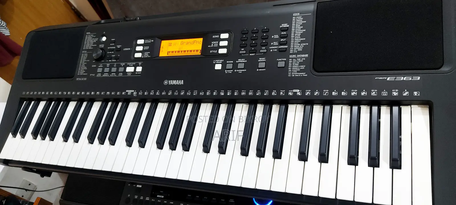 YAMAHA PSR E-363 61 Keys Touch Sensitive Keyboard With MIDI