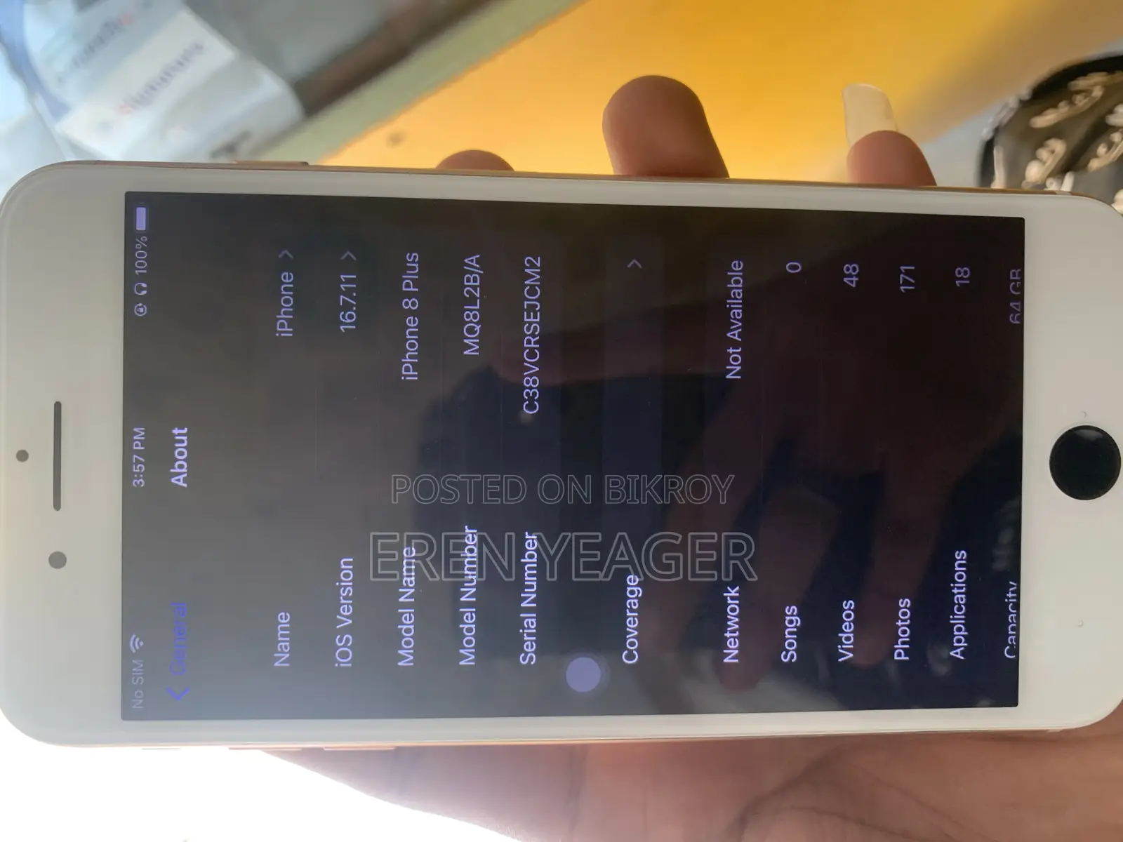নিউ অ্যাপল আইফোন ৮ প্লাস ৬৪ জিবি গোল্ড