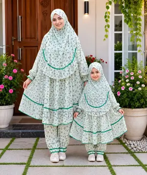 100% Cotton Mother and Daughter Combo Khimar Set