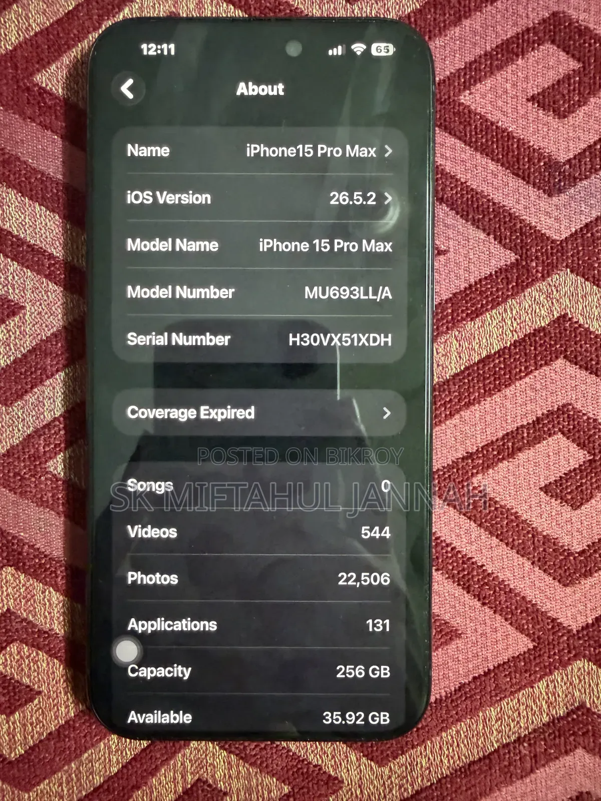 Apple iPhone 15 Pro Max 256 GB Black