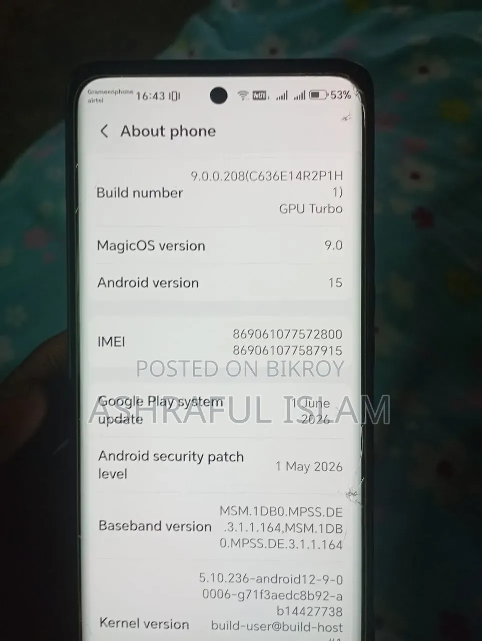 হনার এক্স৯বি ৫১২ জিবি ইয়েলো