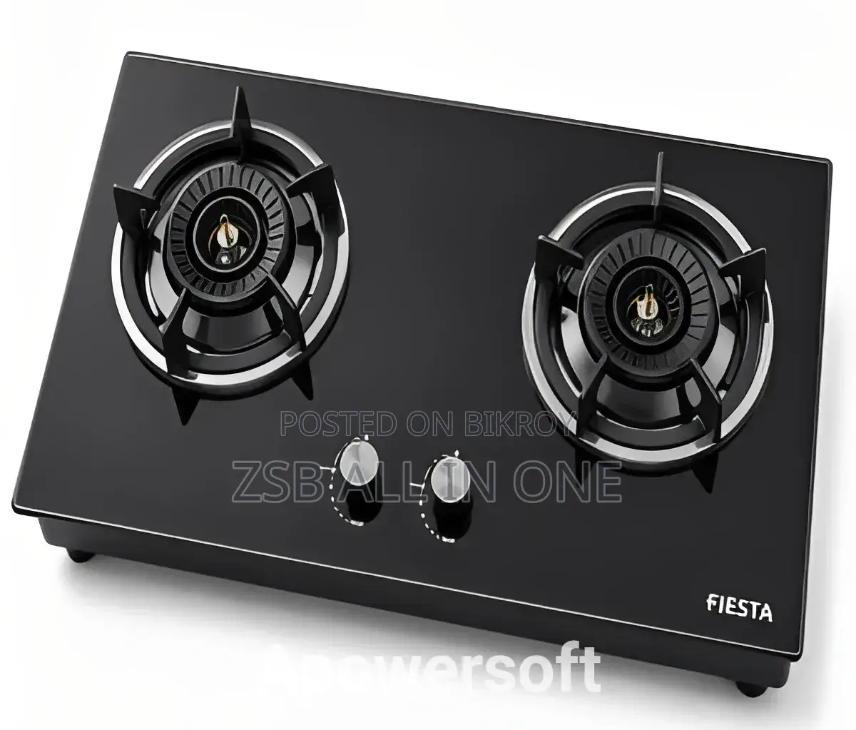 FIESTA H9T Table Top Gas Stove 2 Burner Black