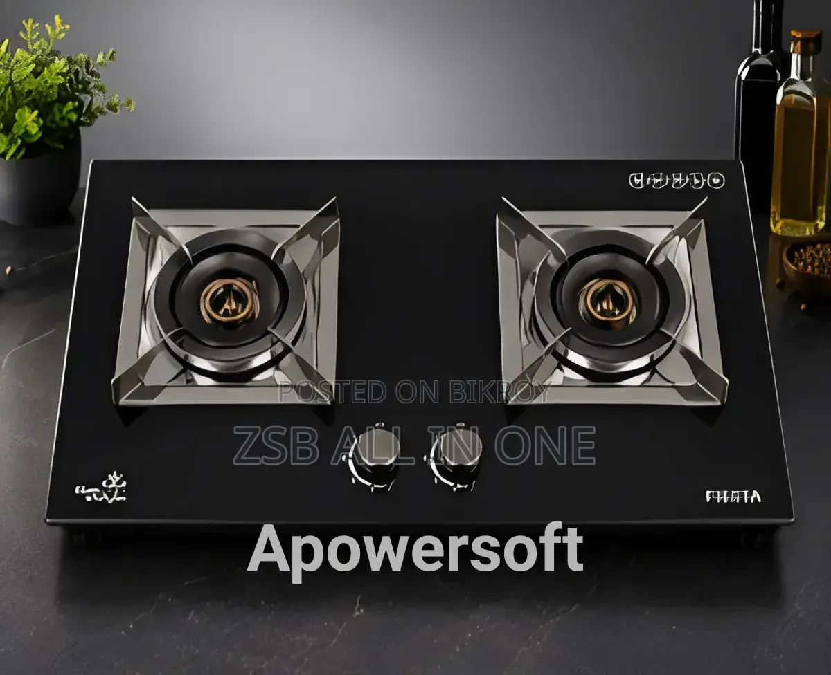 FIESTA H9T Table Top Gas Stove 2 Burner Black