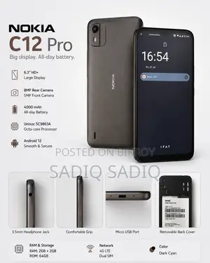 Nokia C12 Pro 64 GB Black