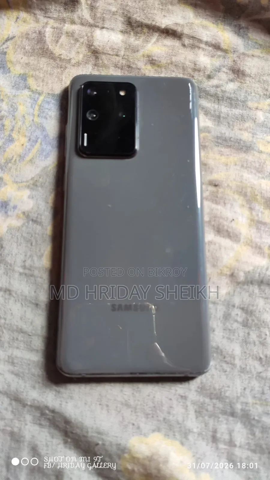 Samsung Galaxy S20 Ultra 5G 256 GB Silver