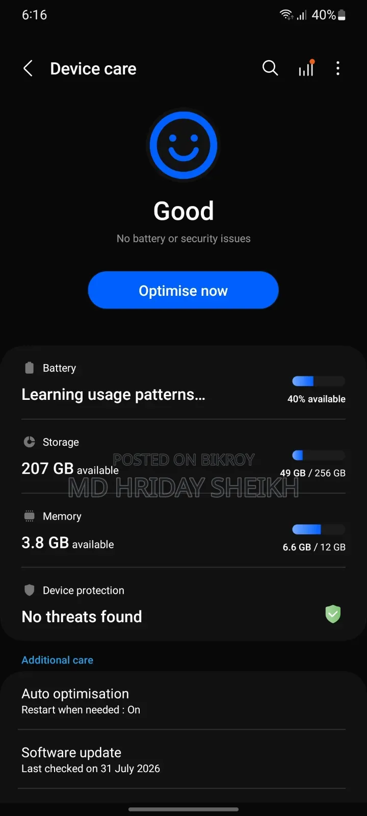 Samsung Galaxy S20 Ultra 5G 256 GB Silver