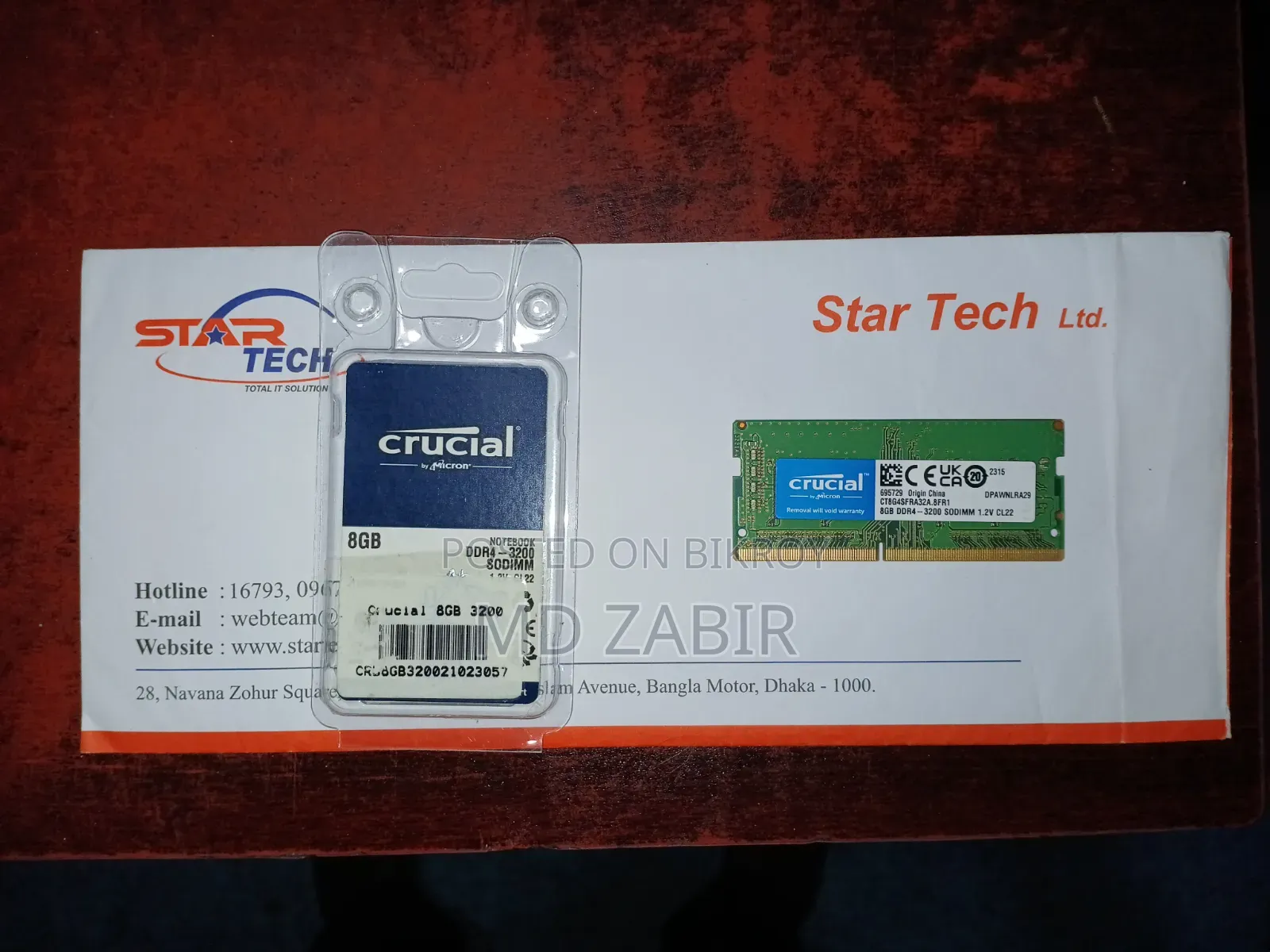 Laptop Ram 8gb Ddr4 3200 MHZ Lifetime Warranty