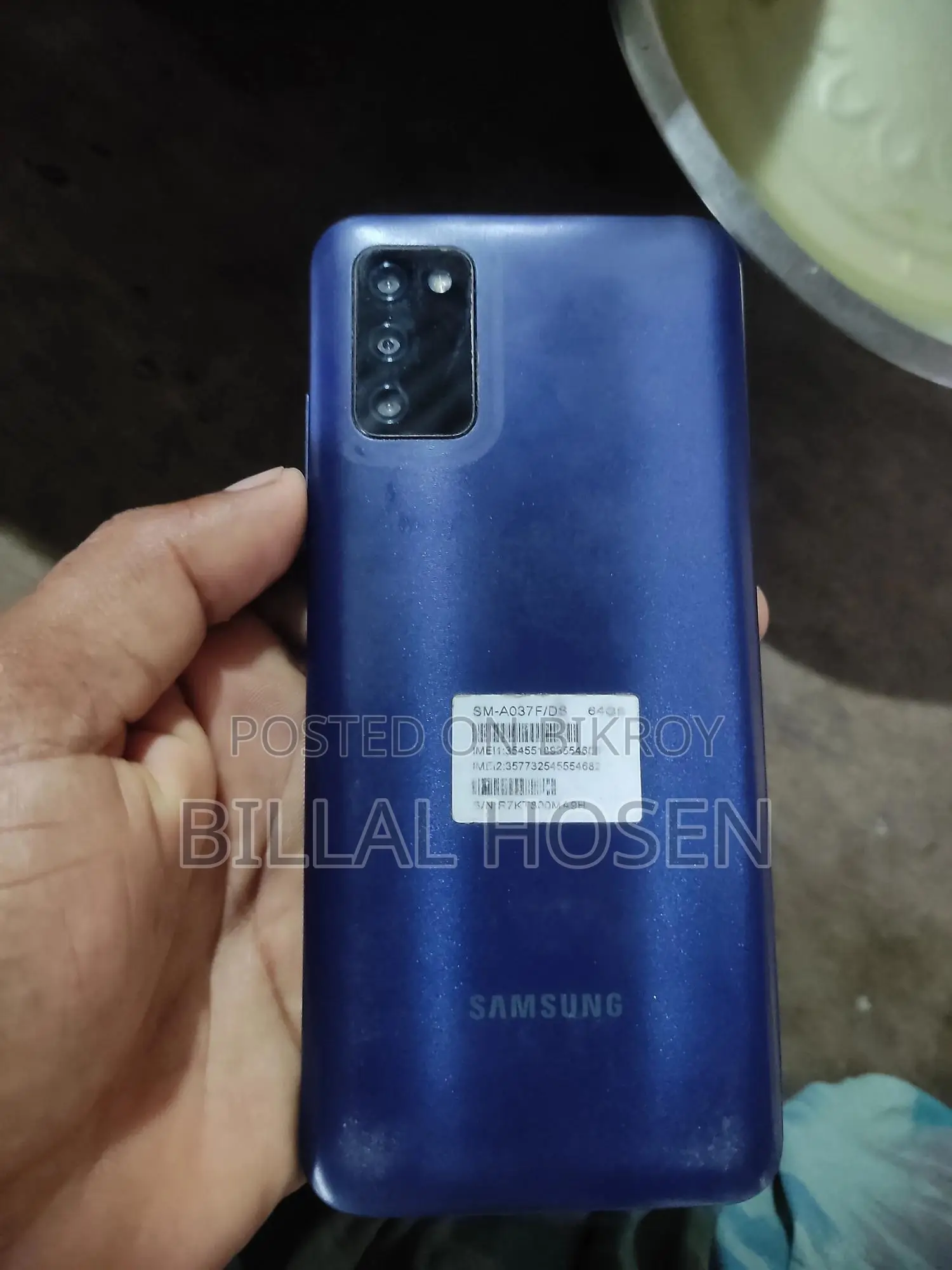 স্যামসাং গ্যালাক্সি এ০৩এস ৬৪ জিবি নীল