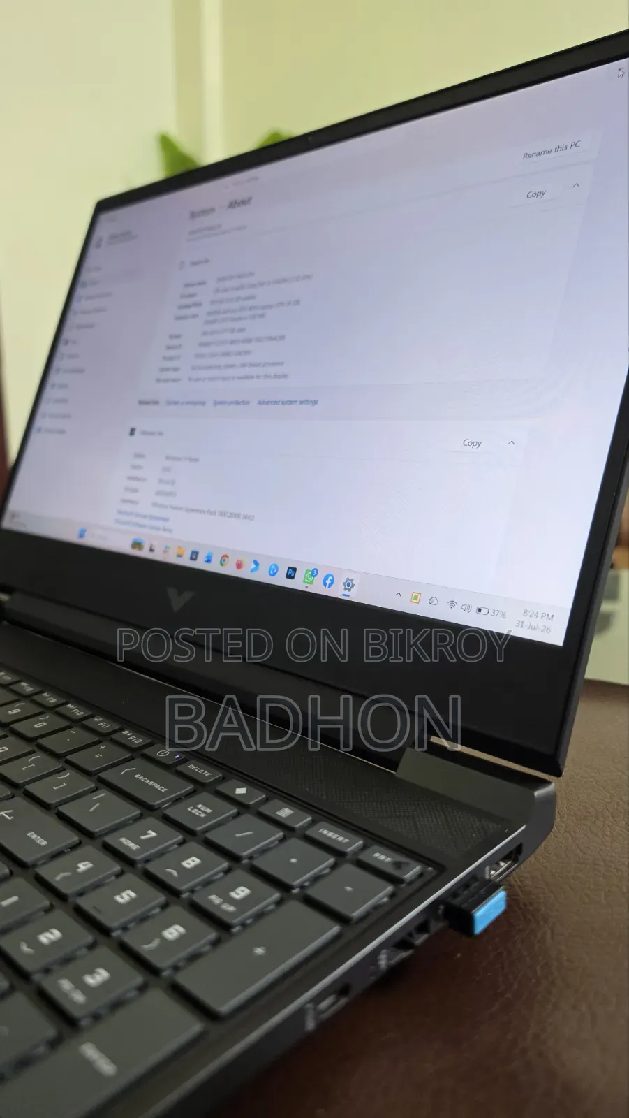 New Laptop HP Victus 15 16GB Nvidia SSD 512GB