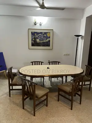 উচ্চ মানের কাঠের (বার্মা টেক/সেগুন) ৬টি চেয়ার এবং ১টি টেবিলের ডাইনিং সেট