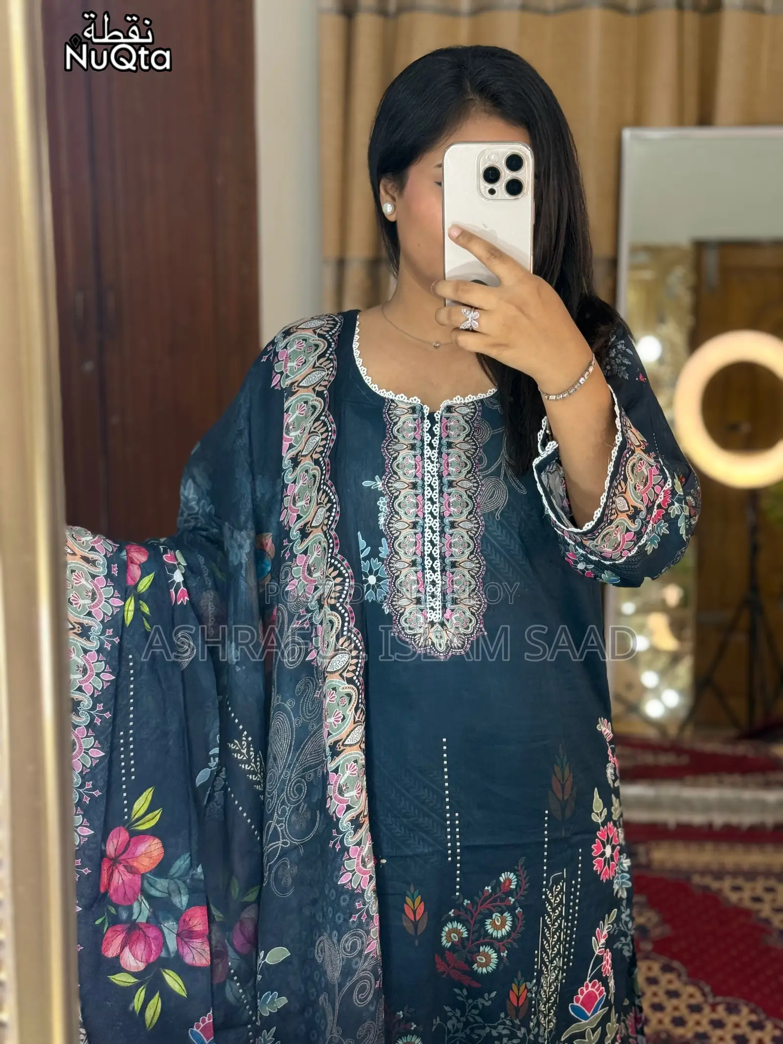 Premium Pakistani Inspired Stitched 3 Piece Lawn Dress for Women