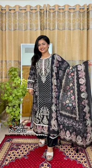 Premium Pakistani Inspired Stitched 3 Piece Lawn Dress for Women