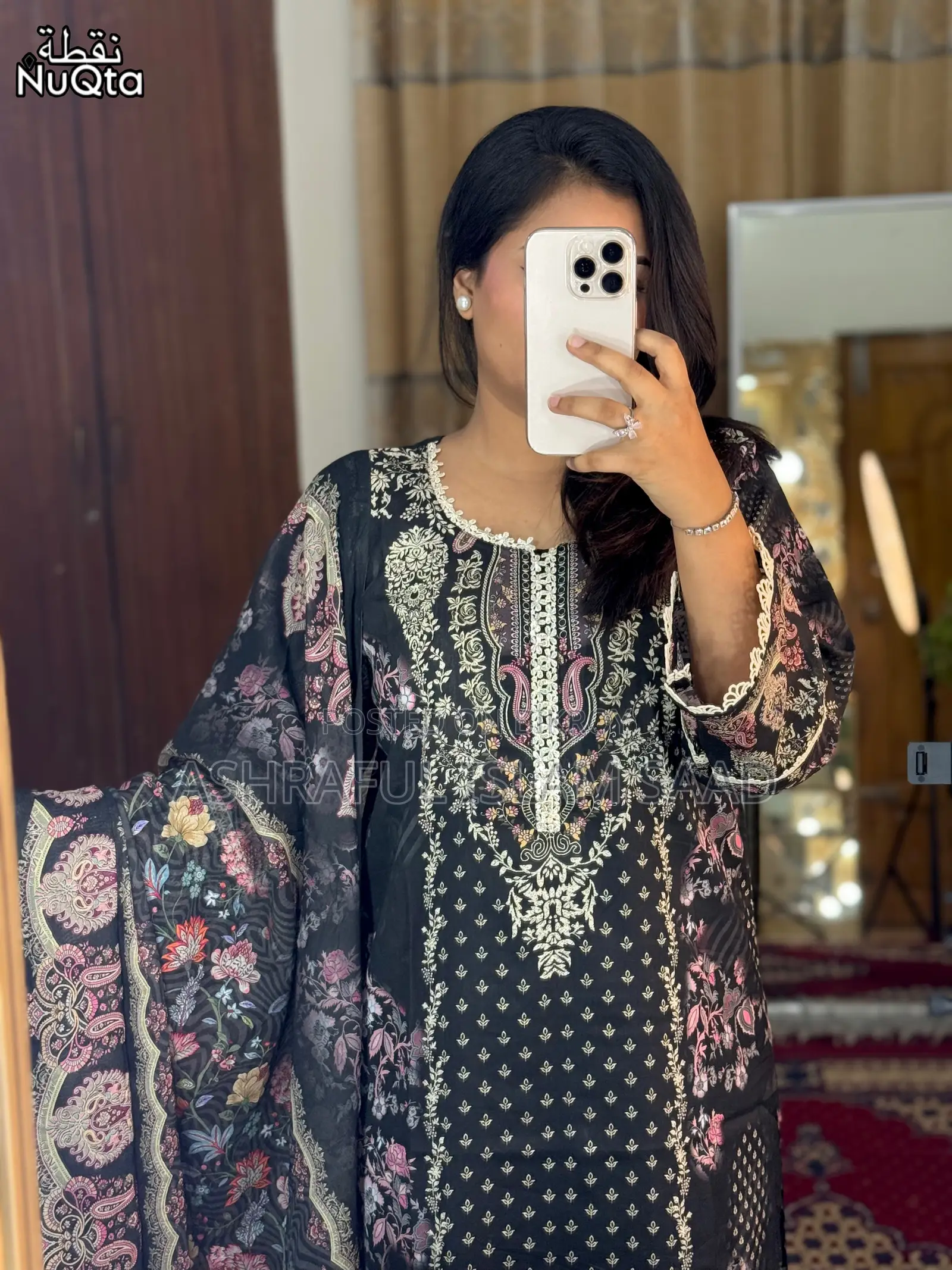 Premium Pakistani Inspired Stitched 3 Piece Lawn Dress for Women