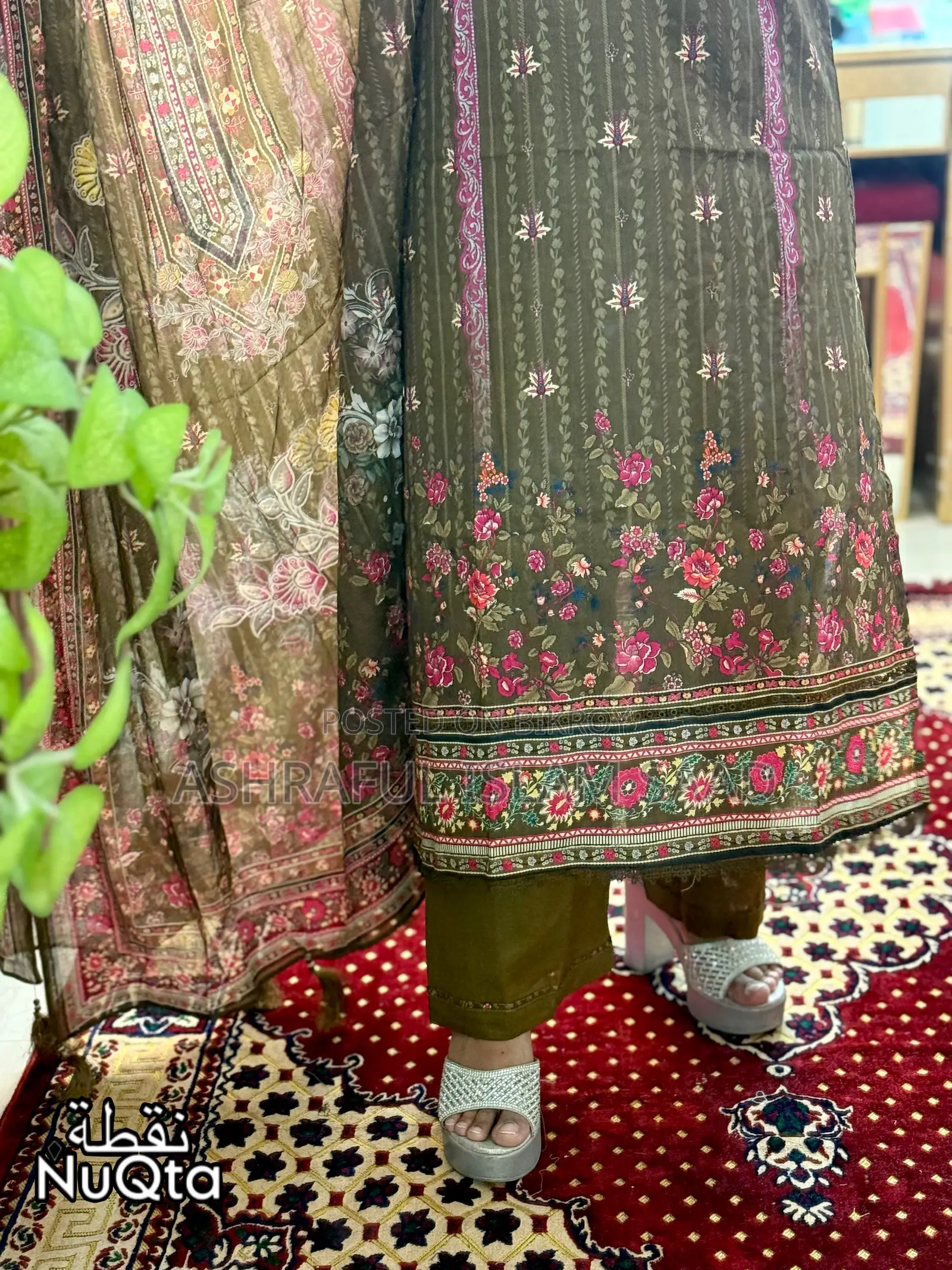 Premium Pakistani Inspired Stitched 3 Piece Lawn Dress for Women