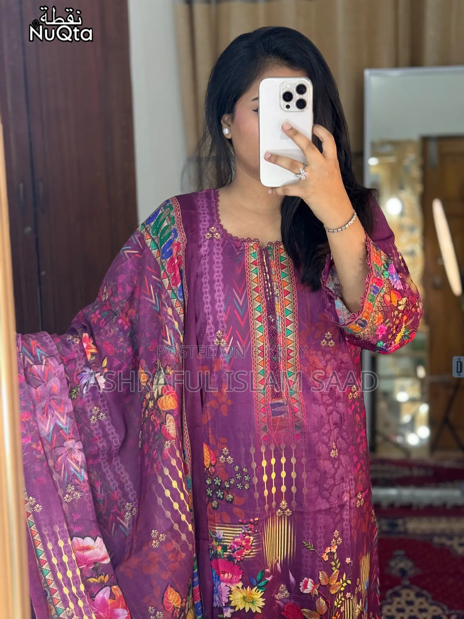 Premium Pakistani Inspired Stitched 3 Piece Lawn Dress for Women