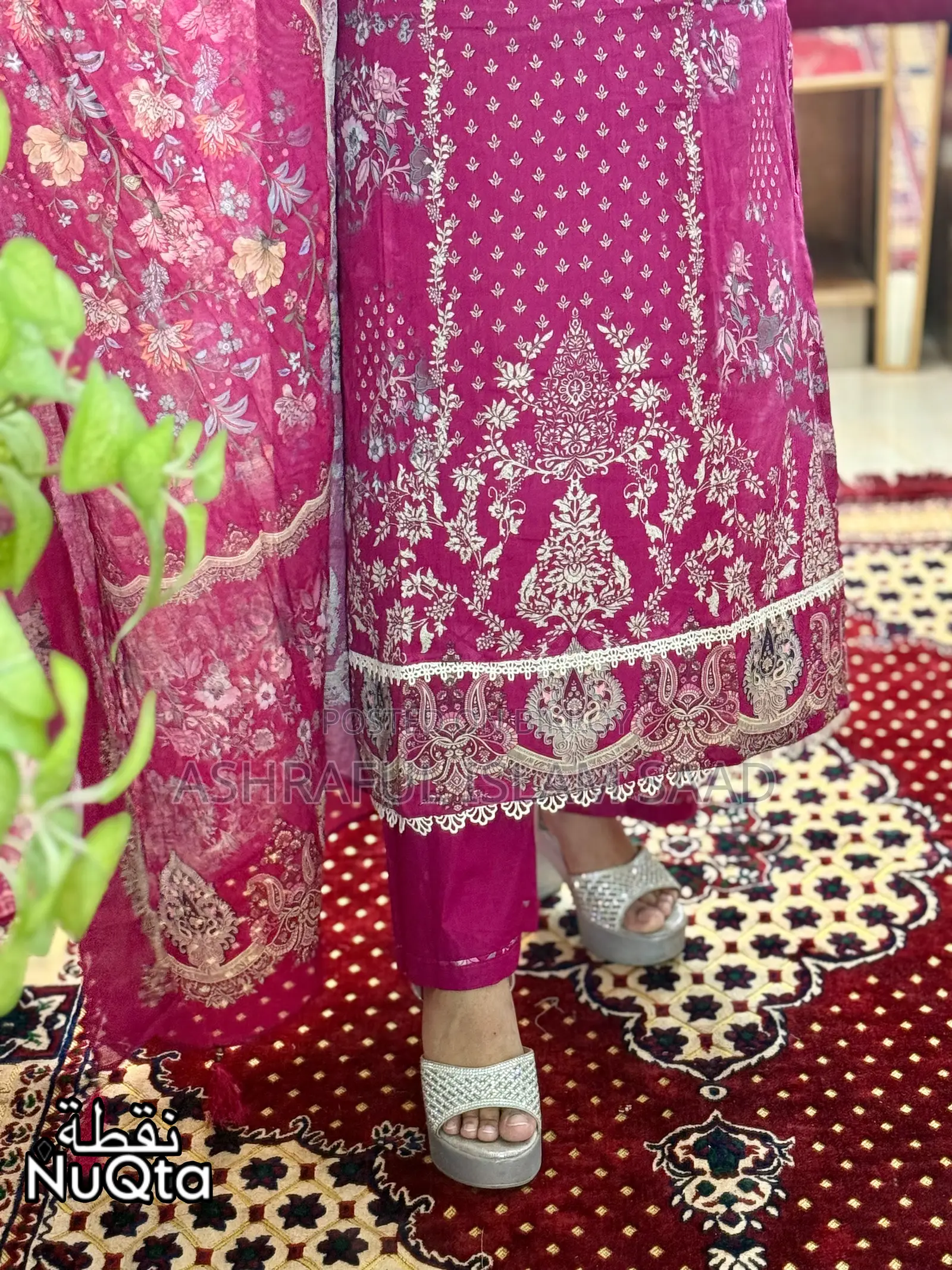 Premium Pakistani Inspired Stitched 3 Piece Lawn Dress for Women