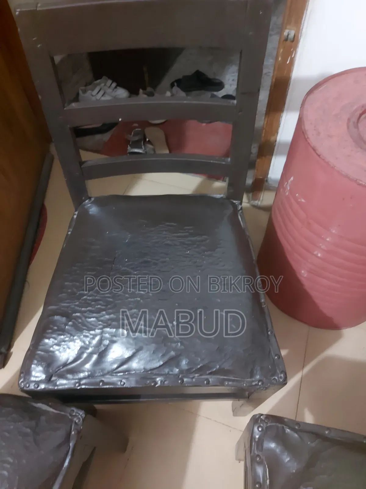 Three Wooden Chairs with Cushions