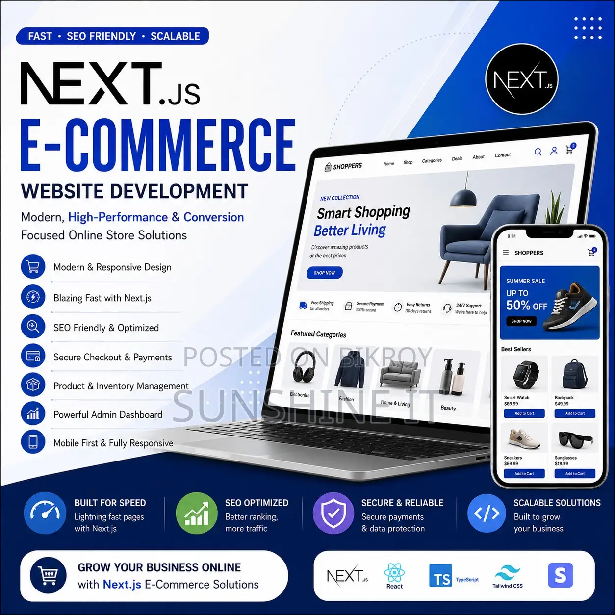 Next.js E-Commerce Website Development